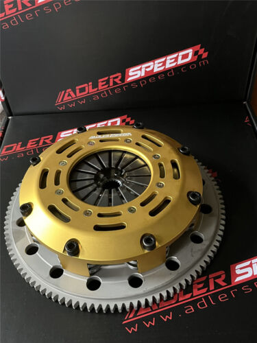 RACING TWIN DISC CLUTCH KIT & FLYWHEEL FOR ECLIPSE TALON TSI LASER RS 4G63 6BOLT - Picture 1 of 13