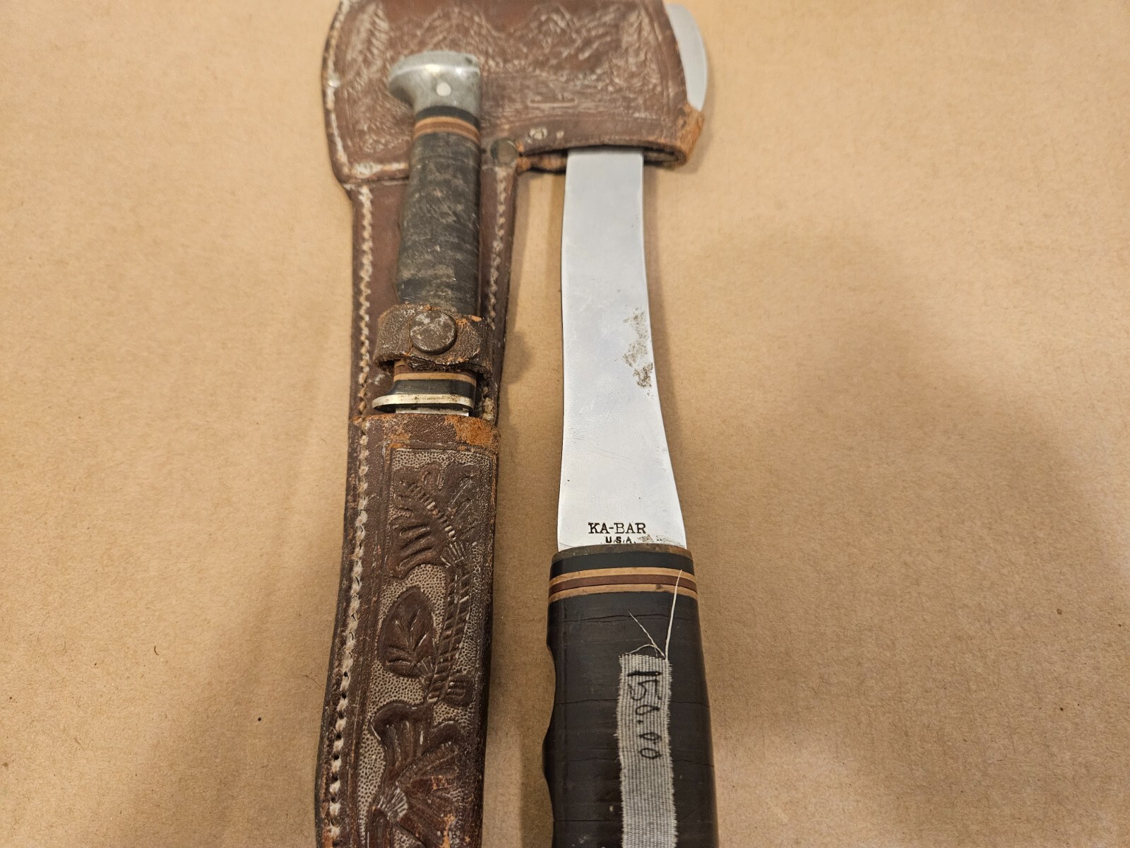 KABAR Knife Axe Set Original Sheath Hatchet KABAR KA BAR Rare eBay