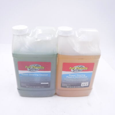 Full Throttle Power Steering Fluid&Conditioner/Cleaner 2 Step Kit FTP81 (2)64oz