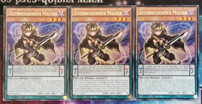 3x Zeitbrechender Magier BOSH-DE002 Rare 1.Auflage Playset DEUTSCH NM YU-Gi-Oh