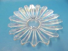 Vintage Fostoria Glass Star Shaped Sun Pattern Unique Glassware Serving Dish