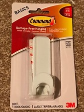 command damage free hanging Large Hooks. 17403-ES BASICS 4.00 per strip