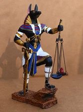 Ebros God Anubis with Scales of Justice and Sword of Judgement Figurine 10" Tall