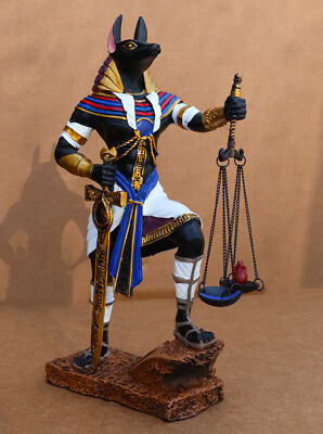 Ebros God Anubis with Scales of Justice and Sword of Judgement Figurine 10'' Tall