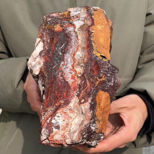 9.99LB Natural Raw Mexican Crazy Lace Agate Rough With Druzy Crystal Healing - Picture 12 of 17