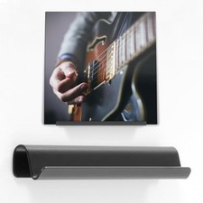 Floating Record Shelf Modern Wall Mounted Vinyl Display for LP Albums, Black