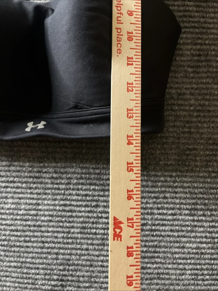 安德玛运动文胸女式黑色 32DD UA 带钩训练健身房交叉贴合 — 第 4/4 张图片