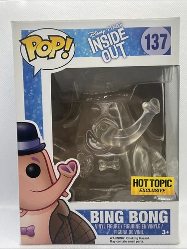Funko Pop Bing Bong #137 Inside Out Clear Hot Topic Exclusive Disney