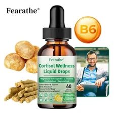 60ML Cortisol Wellness Liquid Drops Improve Mental Clarity Concentration US