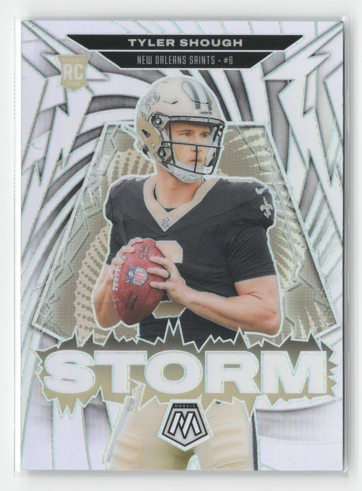 Tyler Shough 2025 Panini Mosaic #7 Storm Mosaic Silver
