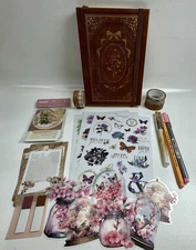 Leelajournals B6 dot grid journal kit, sticker, Washi tape and Pens, Scrap Paper