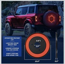 Spare Tire Brake Light Ford Bronco 2021-2024 2/4 Doors, LED 3rd Plug-N-Play