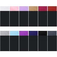 12 Pcs Men's Flat Prefolded Pocket Square Masculine Polyester Suit Rectangula...