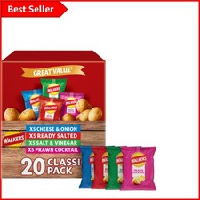 Gourmet Selection of Classic Crisps - 20x25g Multipack for Snacking Pleasure