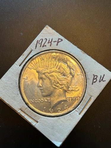 1924 P Peace Silver Dollar CHOICE GEM Brilliant Ultra Rare BU Grade Silver Coin