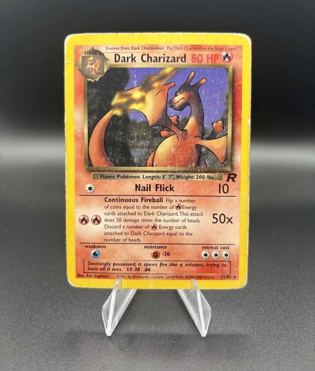 Darkness Charizard Pokémon TCG Team Rocket Individual Collectible