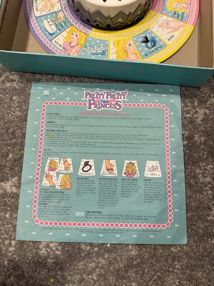 Juego de Vestir Joyería Princesa Bonita De Colección 1990 Dorado CASI COMPLETO Foto 4 de 4