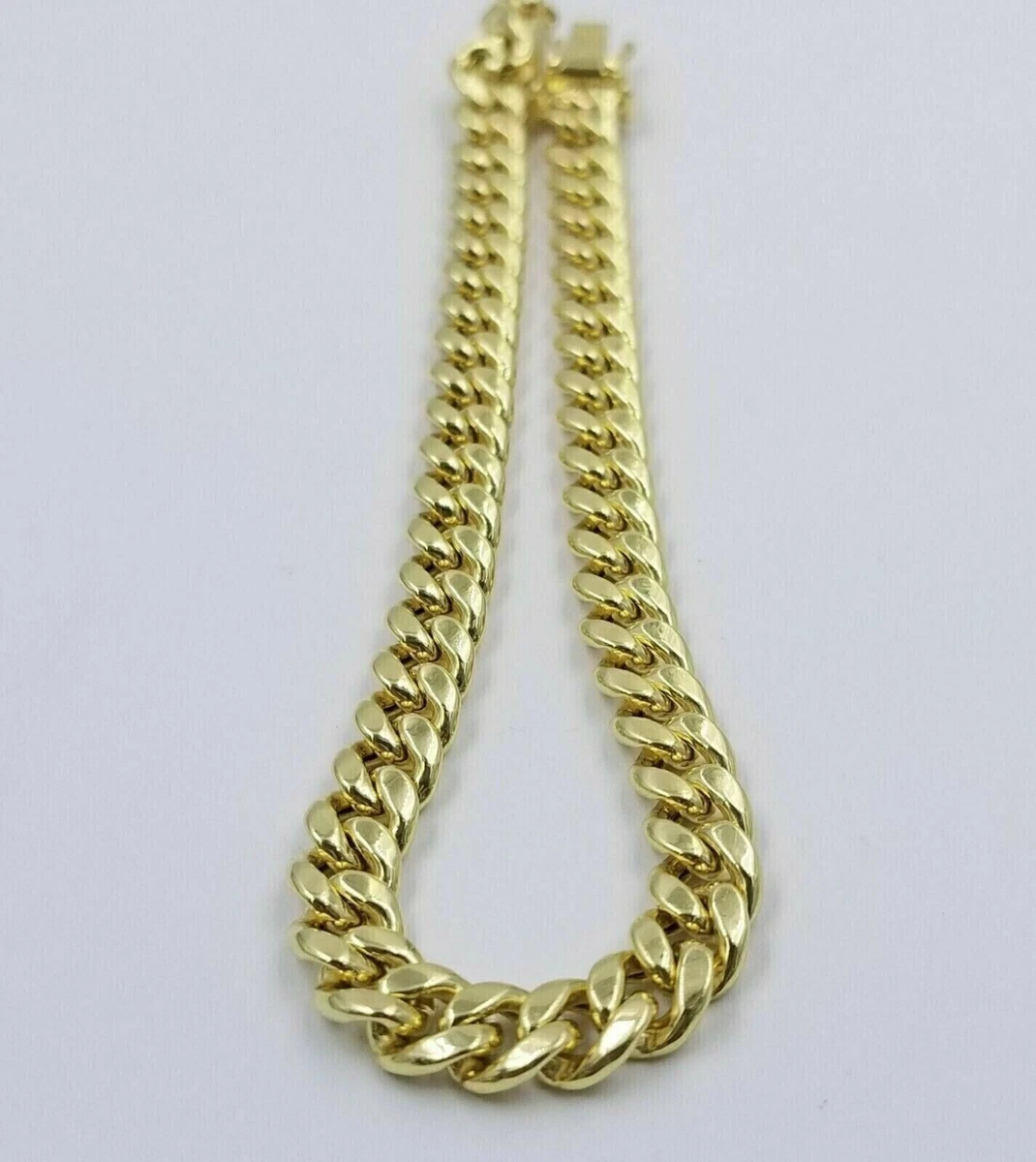 14k Yellow Gold Plated 6mm Link 7.5inch Men/ Women Miami Cuban Link Bracelet