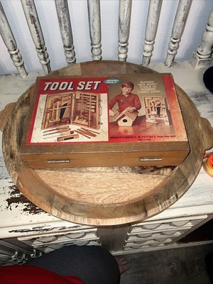 Vintage ATF Tool Set Wood Box (No.M-38) 1 piece missing 