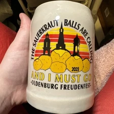 German Beer Stein 2023 Oldenburg Freudenfest Sauerkraut Mug 