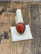 Barse Genevieve Statement Ring- Sponge Coral- Bronze- 11-NWT