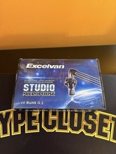 Excelvan Condenser Studio Microphone Recording Mic With Shock Mount Black Gold