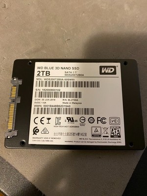 WD Blue 2TB SATA 6Gb/s 2.5'' 3D NAND Internal PC SSD WDS200T2B0A