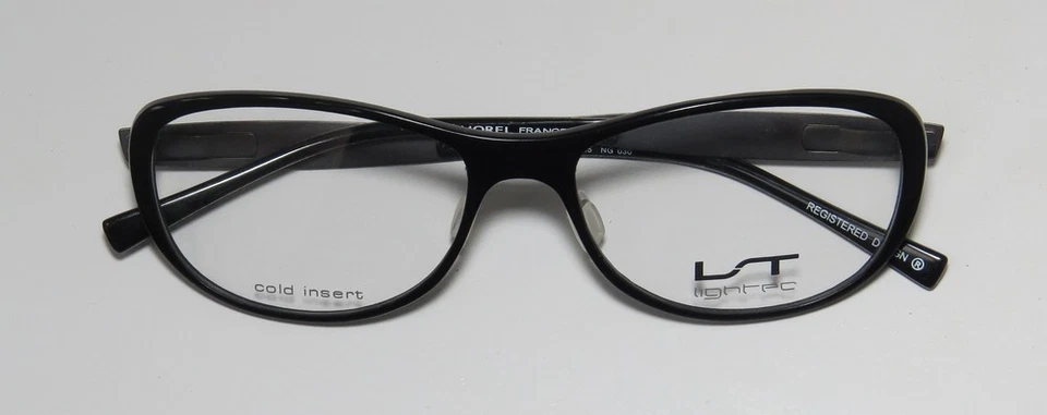 NUEVO MARCO DE GAFAS LIGHTEC 7034L OJO DE GATO BORDE COMPLETO METAL Y PLÁSTICO UNISEX NEGRO Foto 2 de 4