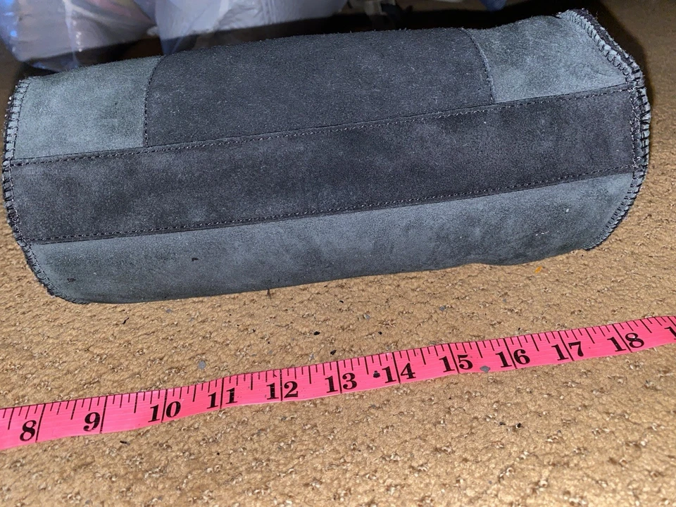 UGG Australia 麂皮剪羊毛夏尔巴羊皮桶卷手袋黑色 — 第 2/4 张图片