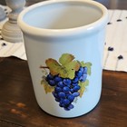 Cordon Bleu Int Ceramic Grape Canister/wine bottle holder/Utensil Holder — photo 1