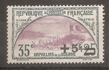 166 (1922) Orphelins de la Guerre +5c sur 35c+25c N* (cote 16,5e) (9956)