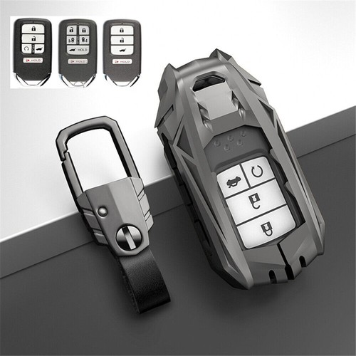 Metal Car Key Fob Case Cover Shell For Honda Civic HRV CRV Accord Pilot Odyssey - Picture 21 of 22