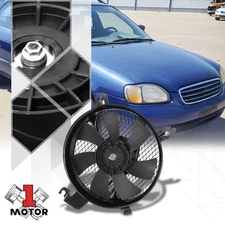 OE Style A/C Condenser Engine Cooling Fan Assembly for 95-02 Suzuki Esteem 4Cyl