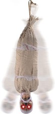 35" Halloween Animated Hanging Cocoon Corpse Decoration, Dead Body Prop with LED