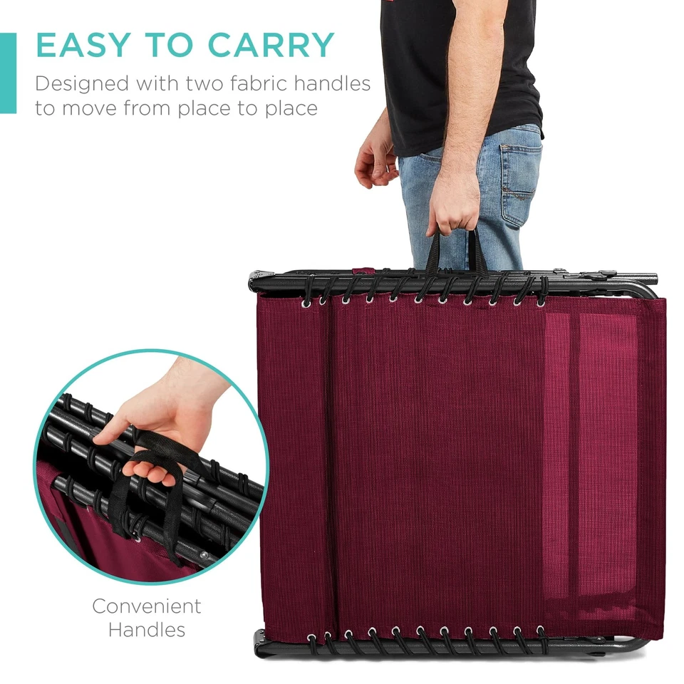 Патио шезлонг шезлонг, портативный открытый складной кресло для газона, с 8 P... - Изображение 2 из 4