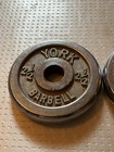 Vintage YORK Chrome Barbell (2) 2 1/2lb Weight Plates Rare HTF 5 Lbs Total — photo 9