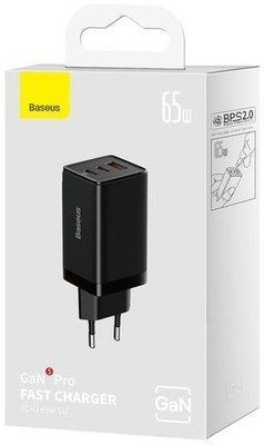 6932172617523 Ładowarka sieciowa Baseus GaN 5 Pro Fast Charger CCGP120201 65W 1x