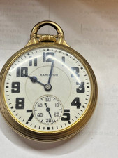 1939 HAMILTON USA Gr. 992E 21J 16s POCKET WATCH OF Railroad Bar GF Case RUNS