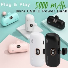 Mini Power Bank For iPhone 15 17 Portable 5000mAh Fast Charger External Battery