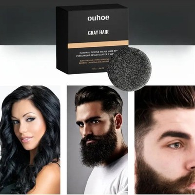 No Gray Hair anymore Soap with Sesame Seed, Ginseng Root and Charcoal Powder