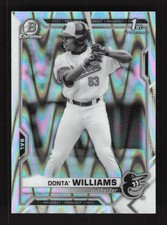 Donta' Williams 2021 Bowman Draft Chrome Black & White RayWave Refractor #BDC-90