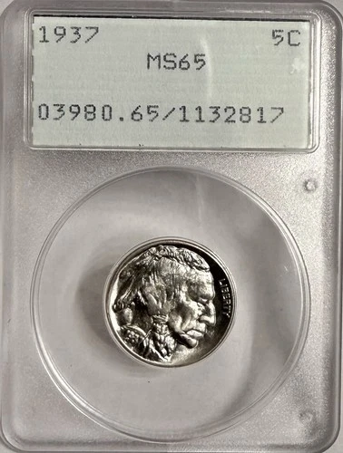 1937 P Buffalo Nickel PCGS ORH MS65 ***READ DESCRIPTION***