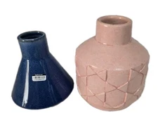 Ceramic Stoneware Vases Lot Of 2. Decorative- Large- See Description.  💐