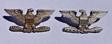 Vietnam N. S. MEYER  COLONEL INSIGNIA EAGLE PINS Sterling SHIRT Size Rank