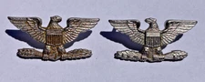 Vietnam N. S. MEYER  COLONEL INSIGNIA EAGLE PINS Sterling SHIRT Size Rank