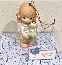 Precious Moments Girl Figurine Ornament Holding Angel Doll    