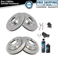 Brake Pad & Rotor Front & Rear Semi-Metallic Kit w/Chemicals