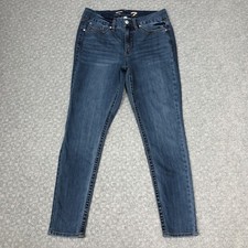Seven7 Jeans Womens 10 Blue Tummyless High Rise Skinny Stretch Denim Capsule Day
