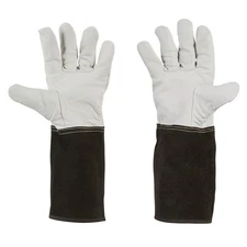 Ironton Leather TIG Welding Goves, White and Black, One Size Fits Most