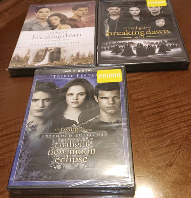 Twilight DVD Lot New Moon Eclipse Breaking Dawn Part 1 & 2 NEW! SEALED!